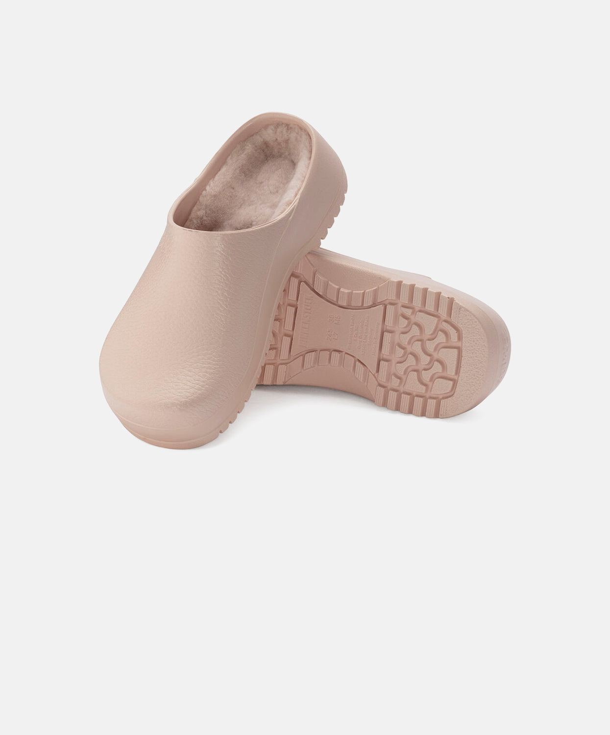 Birkenstock Super Birki PU/Shearling Light Rose Clogs