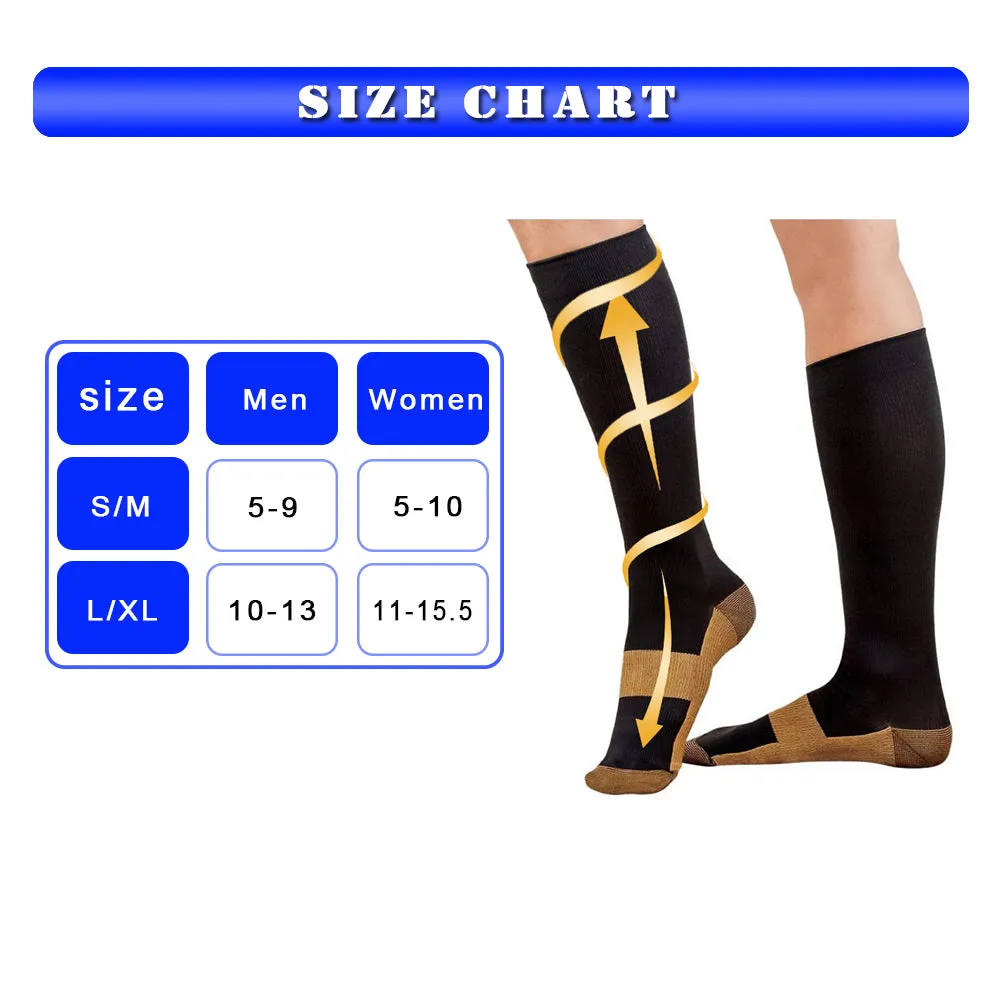 Blue Slimming Blood Circulation Promotion Stockings Socks for Men