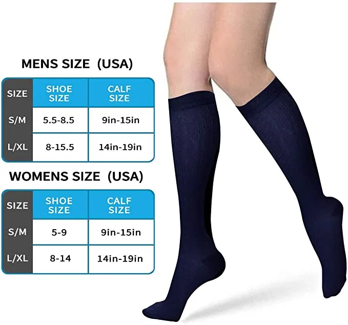 Blue Slimming Blood Circulation Promotion Stockings Socks for Men