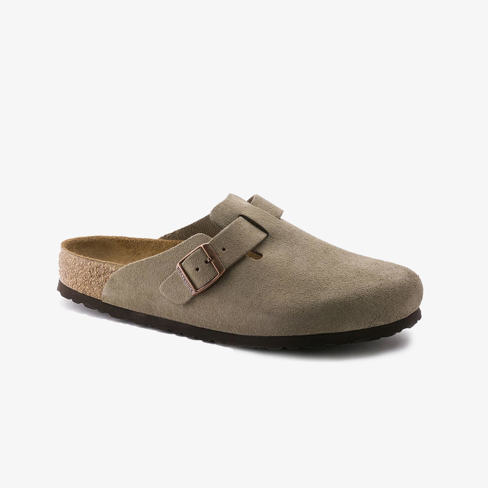 BOSTON SOFT FOOTBED SUEDE LEATHER 'GRAY/TAUPE'