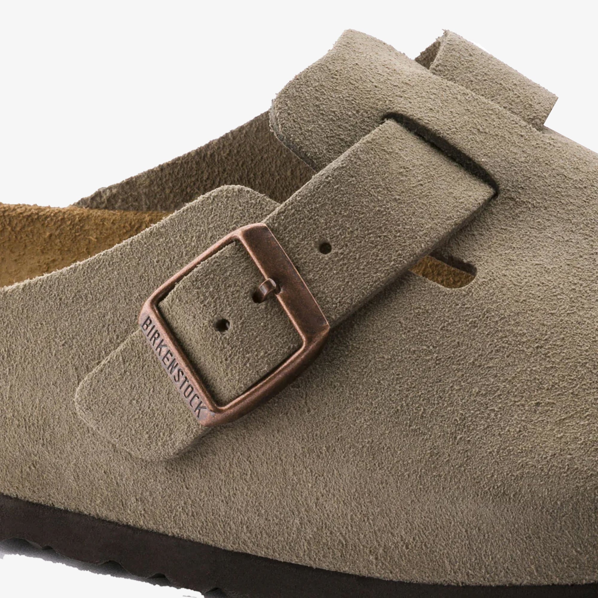 BOSTON SOFT FOOTBED SUEDE LEATHER 'GRAY/TAUPE'