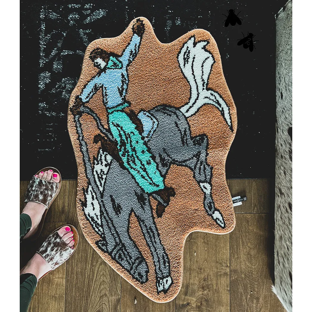 BRONC BUSTER RODEO RUG