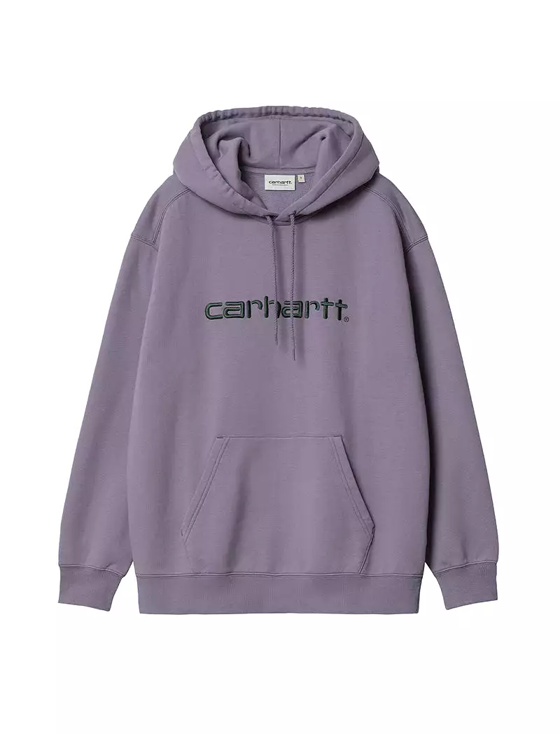 Carhartt WIP Hooded Sweatshirt Glassy Purple / Discovery Green