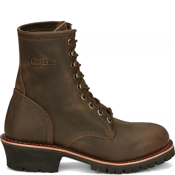 Chippewa Men's Classic 2.0 8 Soft Toe Lace Up Work Boot -Brown- NC2090