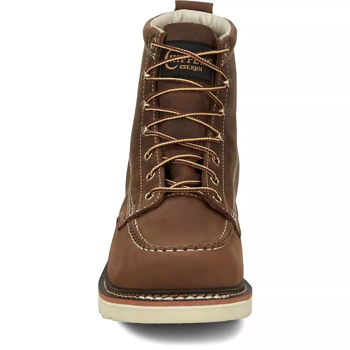 Chippewa Men's Edge Walker 6 Moc Toe Lace Up Work Boot -Brown- ED5322