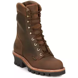 Chippewa Men's Super Dna 9 Plain Toe WP Lace Up Work Boot -Brown- 59406