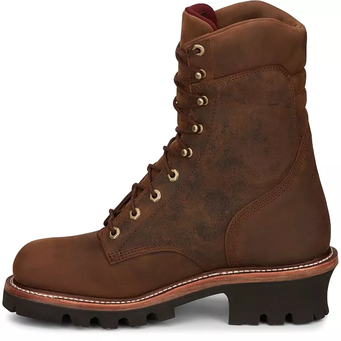 Chippewa Men's Super Dna 9 Plain Toe WP Lace Up Work Boot -Brown- 59408