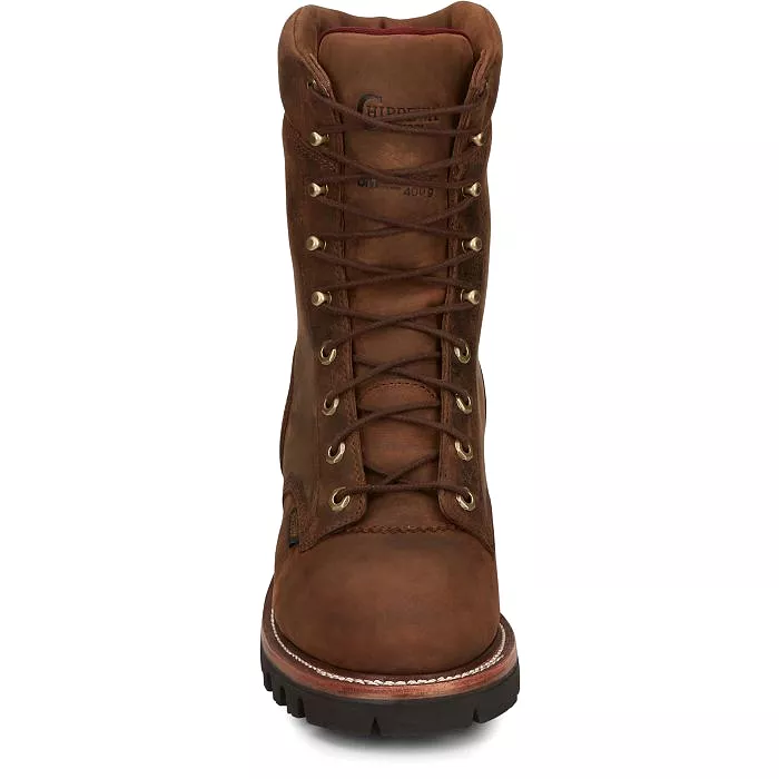 Chippewa Men's Super Dna 9 Plain Toe WP Lace Up Work Boot -Brown- 59408