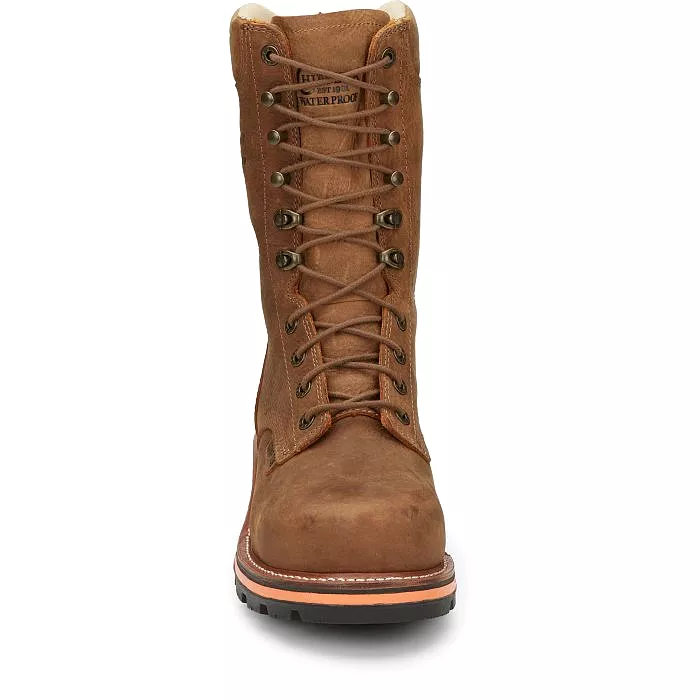 Chippewa Men's Thunderstruck 10 Nano Comp Toe Work Boot Brown- TH1030