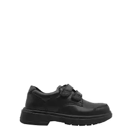 CLARKS JUNIOR DISCOVERY BLACK LEATHER SHOES