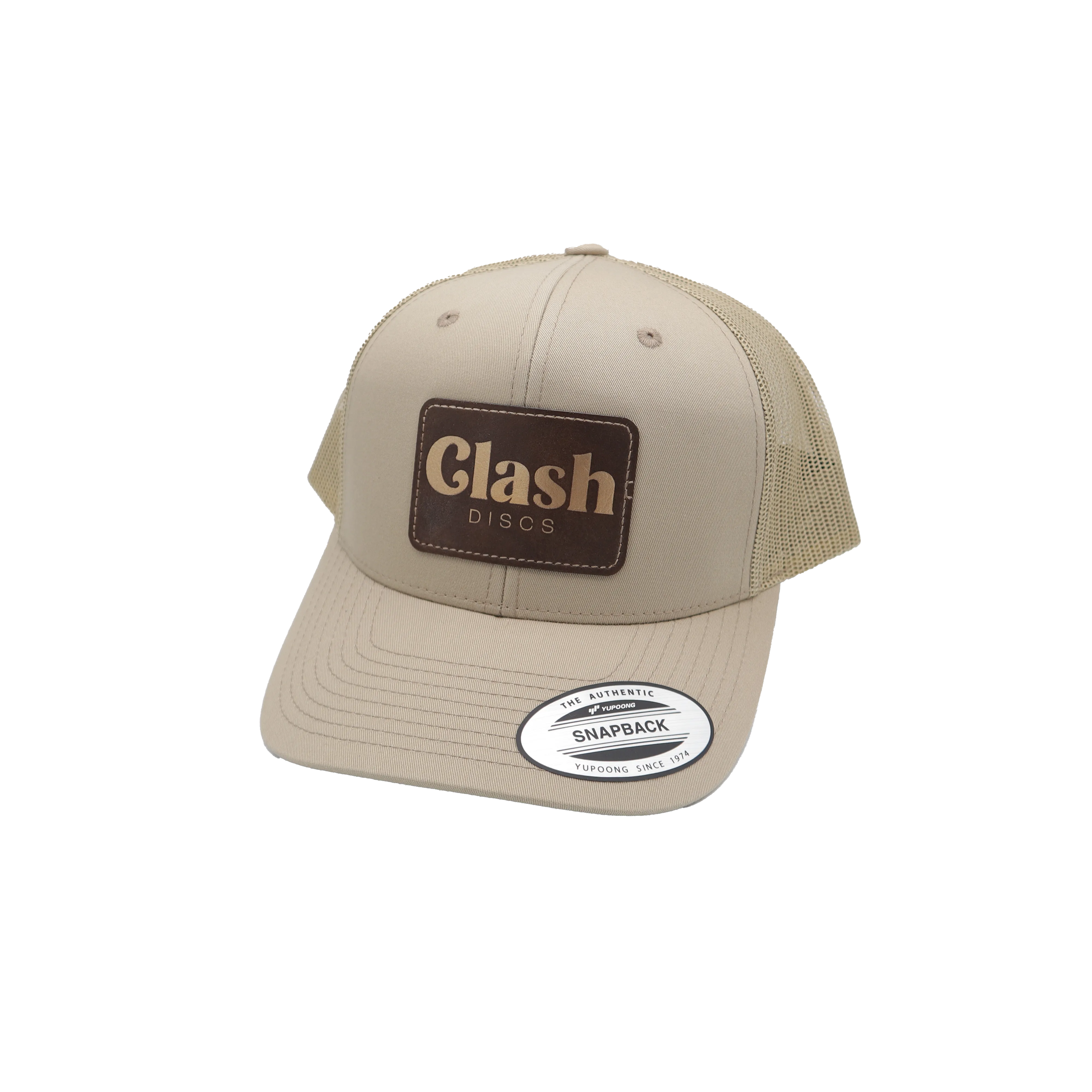 Clash Discs Clash Logo Leather Patch Trucker Hat