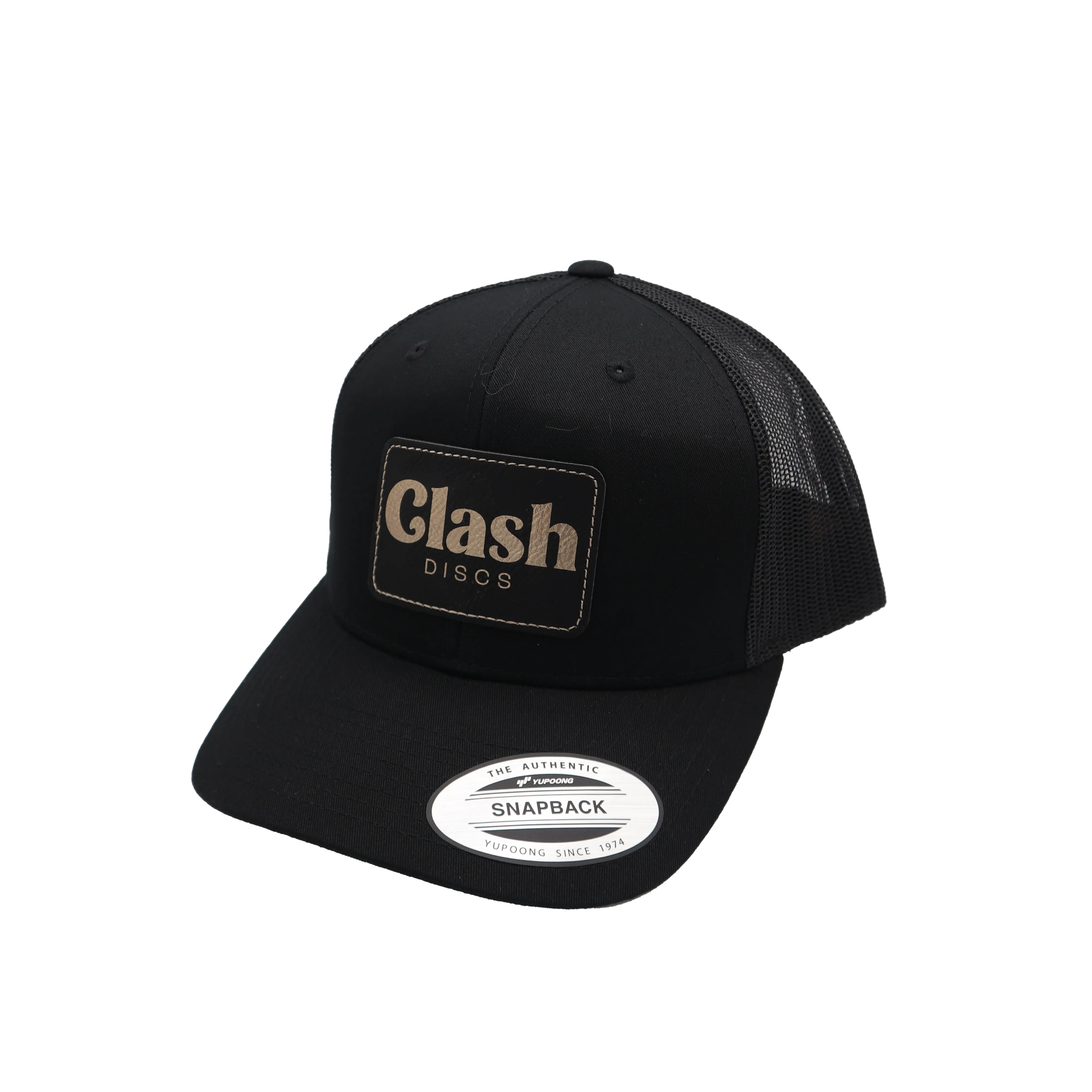 Clash Discs Clash Logo Leather Patch Trucker Hat