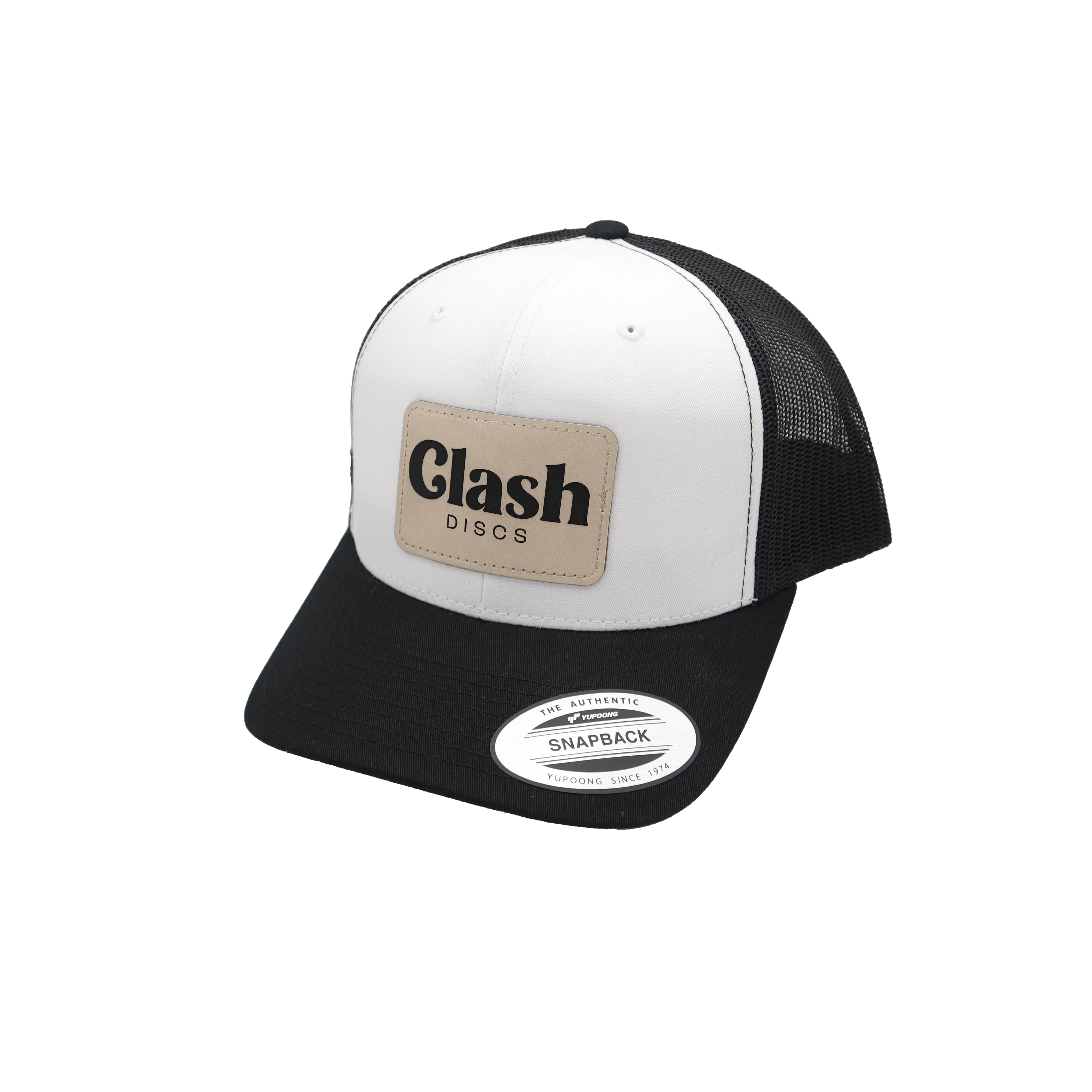 Clash Discs Clash Logo Leather Patch Trucker Hat