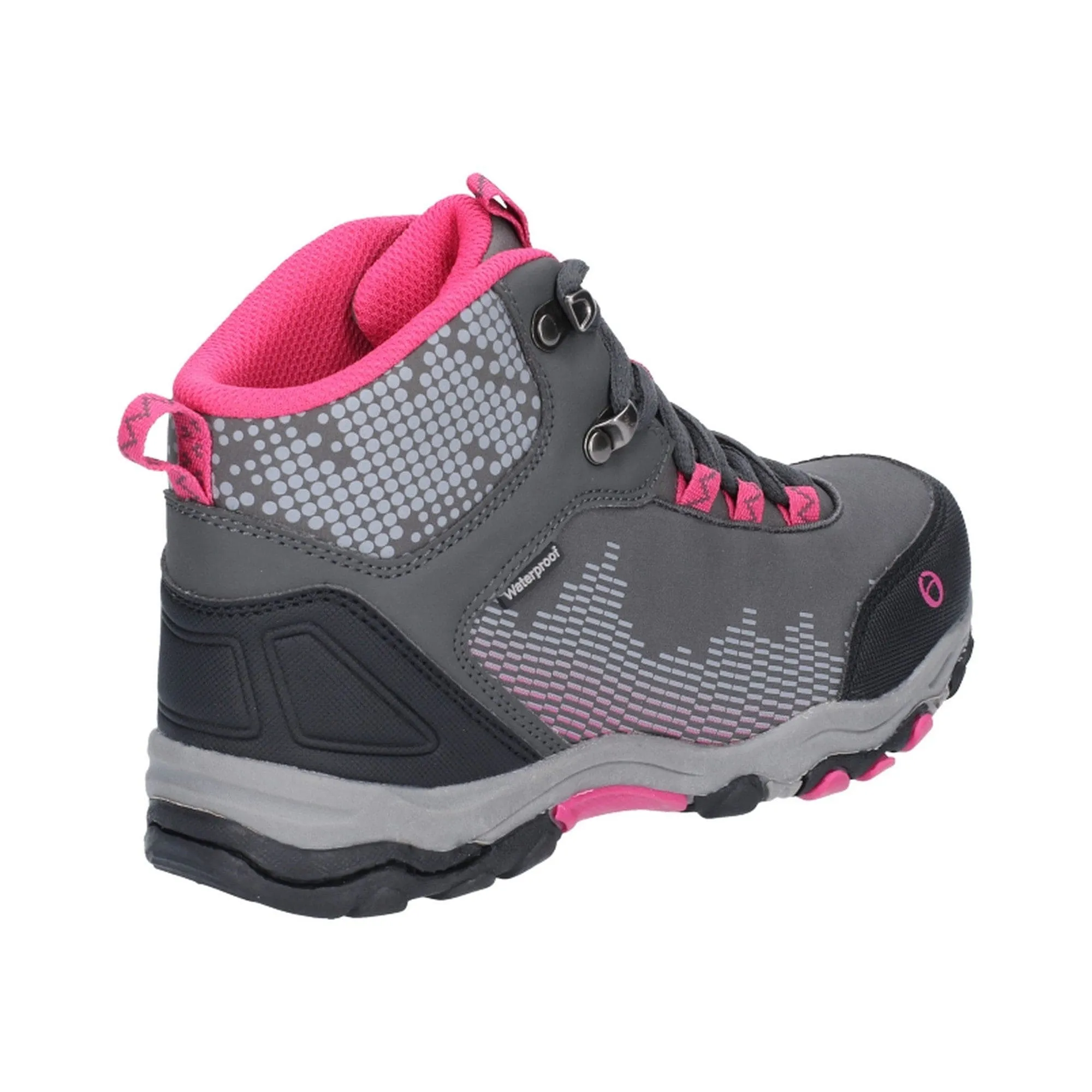 Cotswold Ducklington Kids Hiking Waterproof Boots - Grey/Pink