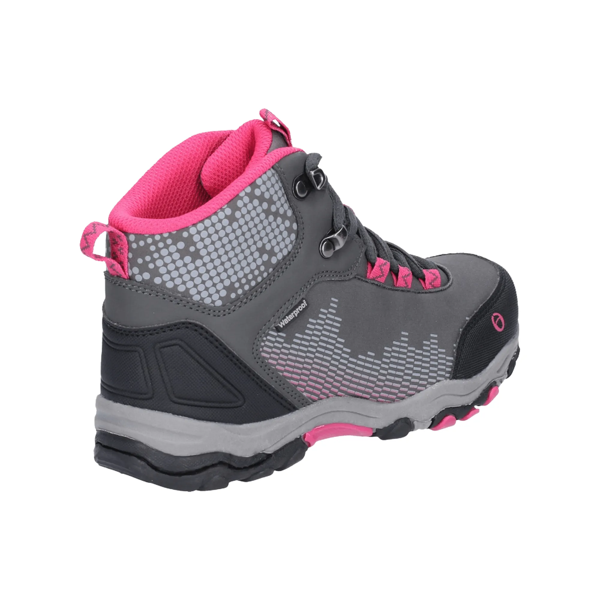 Cotswold Ducklington Kids Hiking Waterproof Boots - Grey/Pink