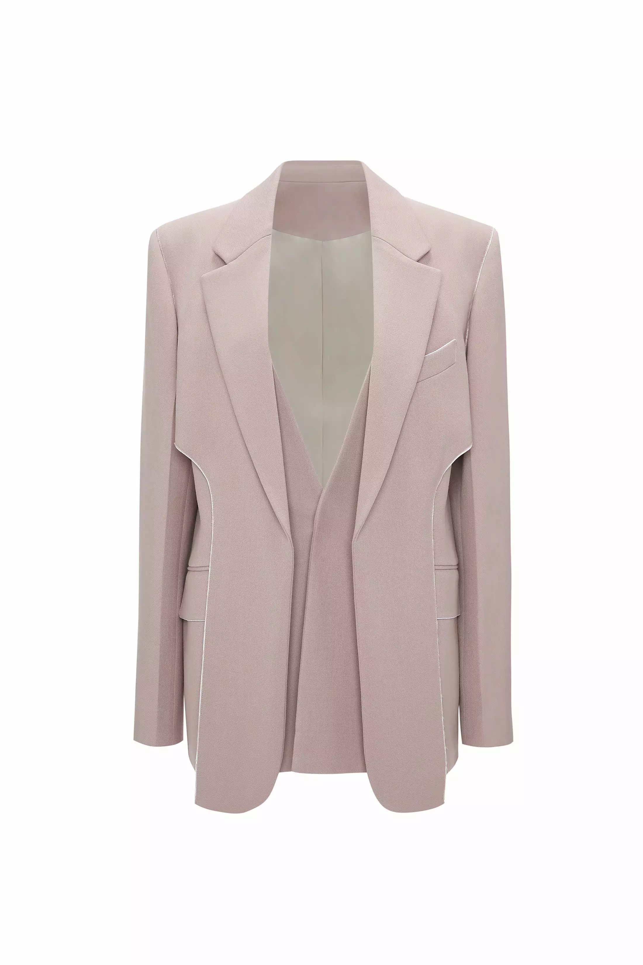 Double Panel Front Jacket In Rose Quartz