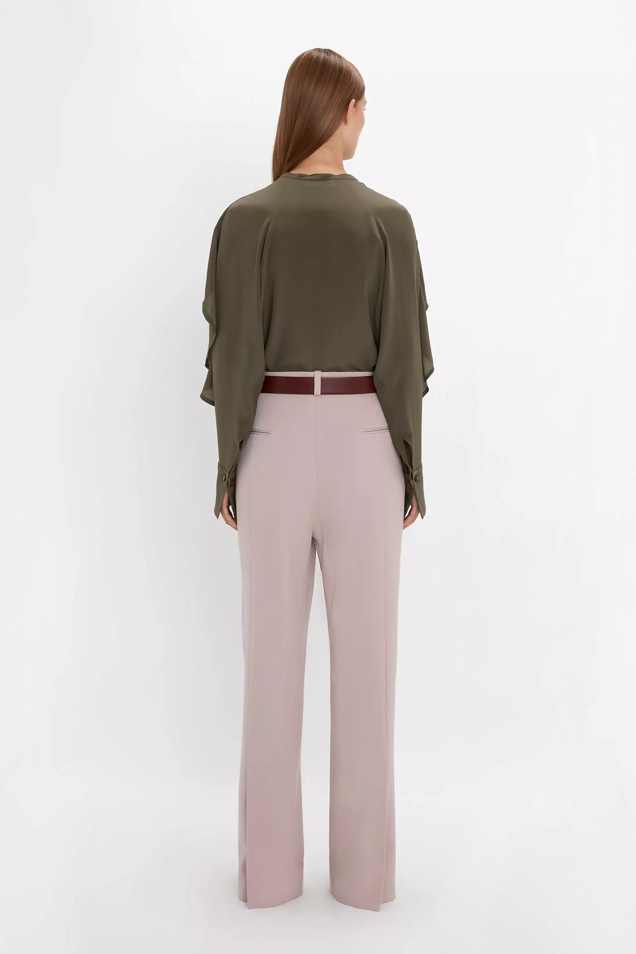 Double Pleat Trouser In Rose Quartz