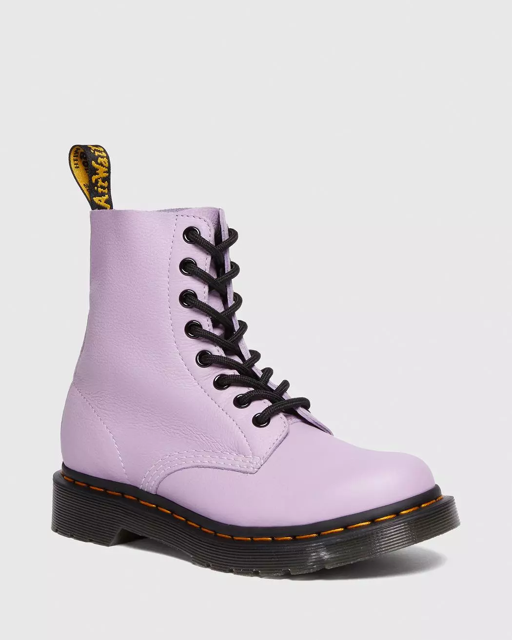 Dr Martens 1460 Women's PASCAL BLACK EYELET LACE UP BOOTS (Lilac Virginia)