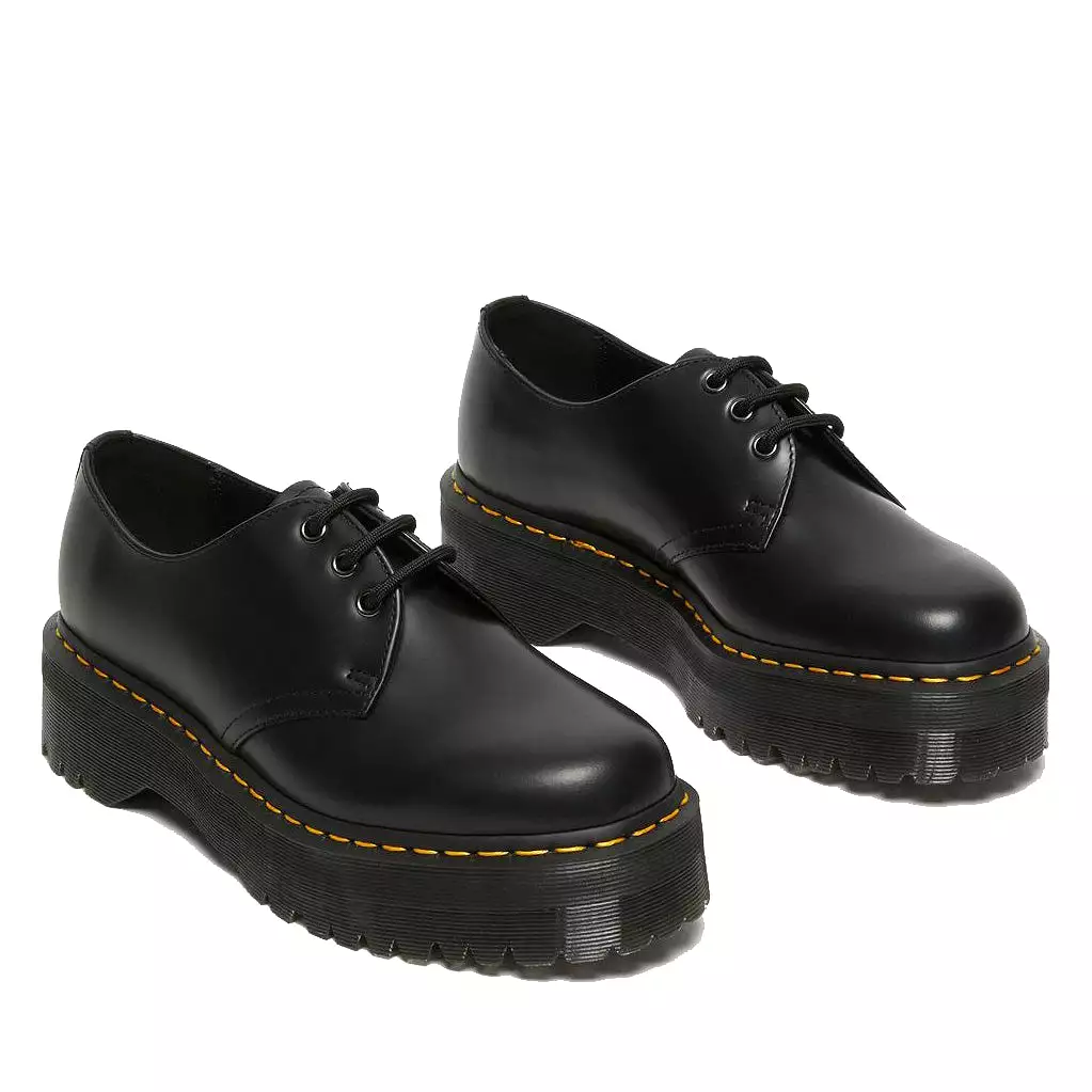     Dr. Martens 1461 Quad 3 Eye Shoe Polished Smooth Black