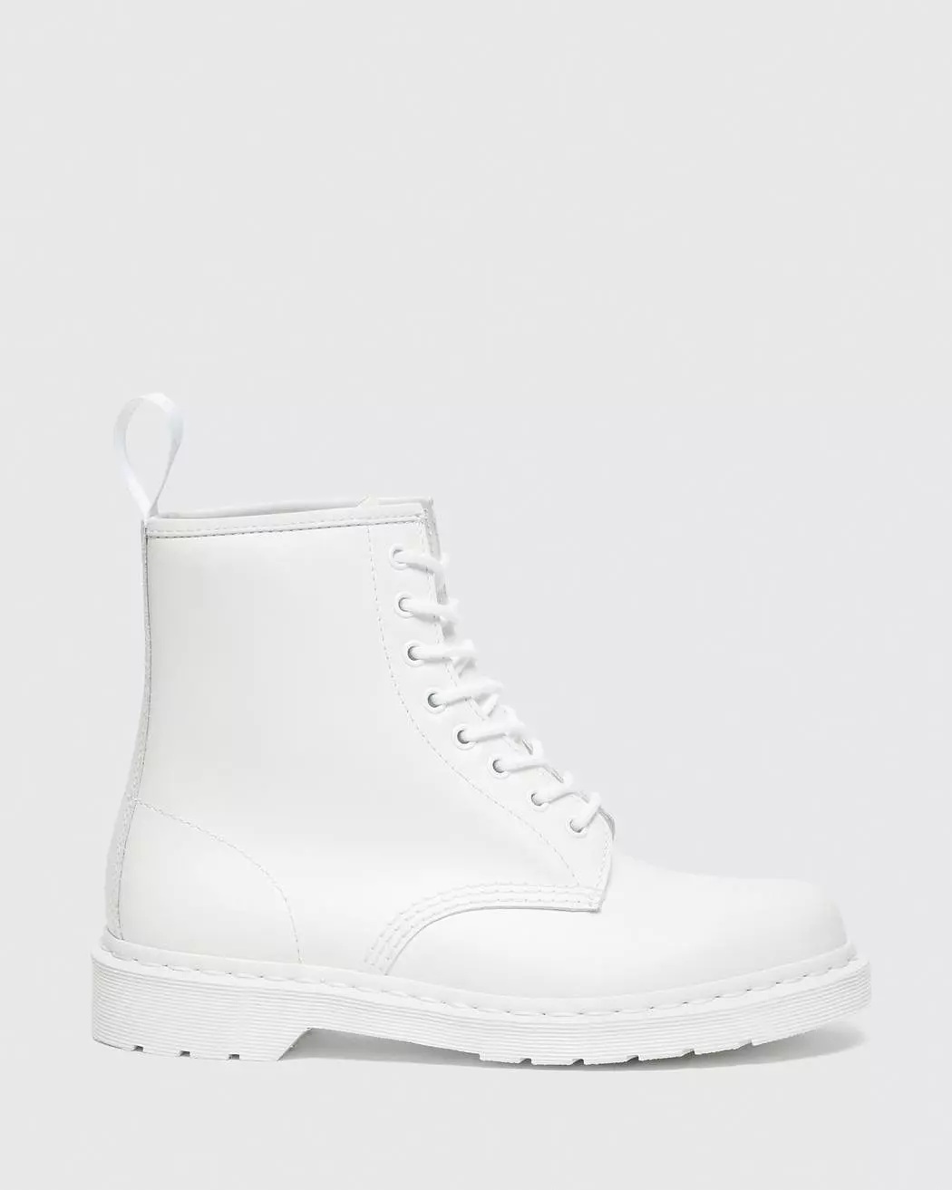 Dr Martens UNISEX 1460 MONO SMOOTH LEATHER LACE UP BOOTS (White)