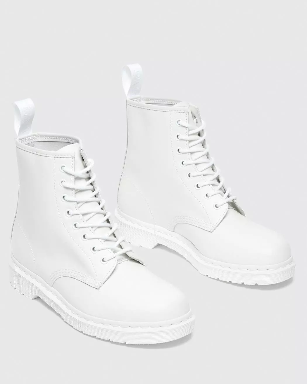 Dr Martens UNISEX 1460 MONO SMOOTH LEATHER LACE UP BOOTS (White)