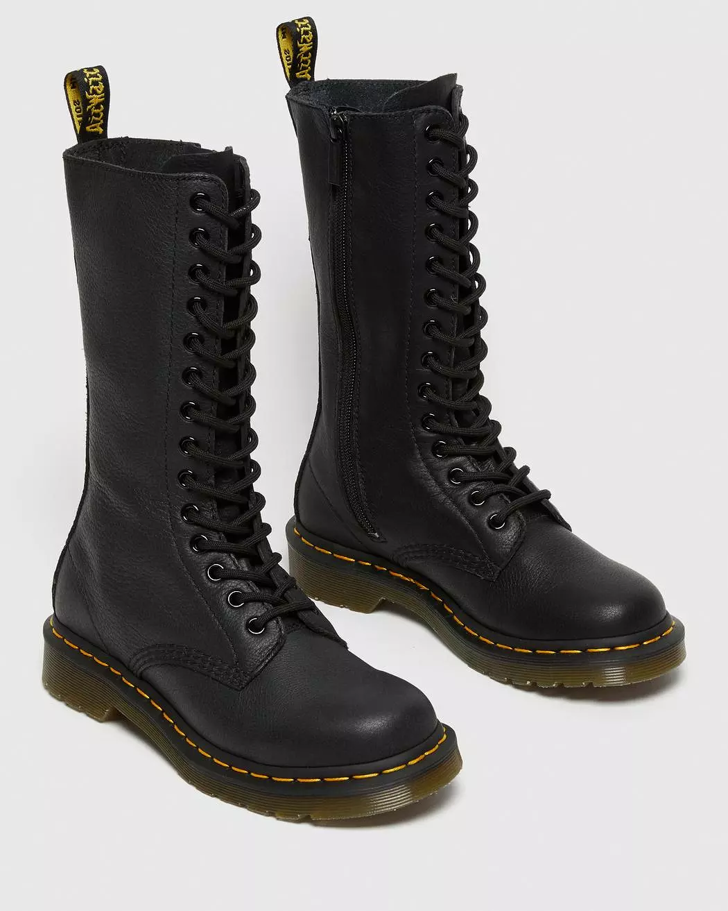 Dr Martens UNISEX VIRGINIA LEATHER MID CALF BOOTS (Black)