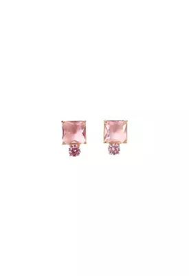 Fallon Earrings-Pink Quartz