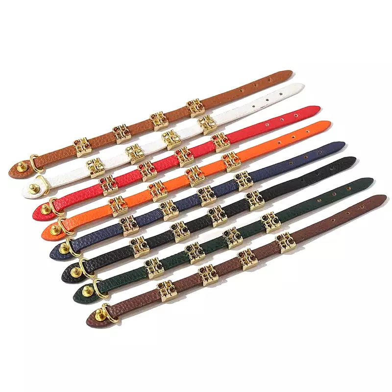 Fashion Snake Design PU Leather 316L CH Steel Letter Charms Bracelet&Bangle For Women