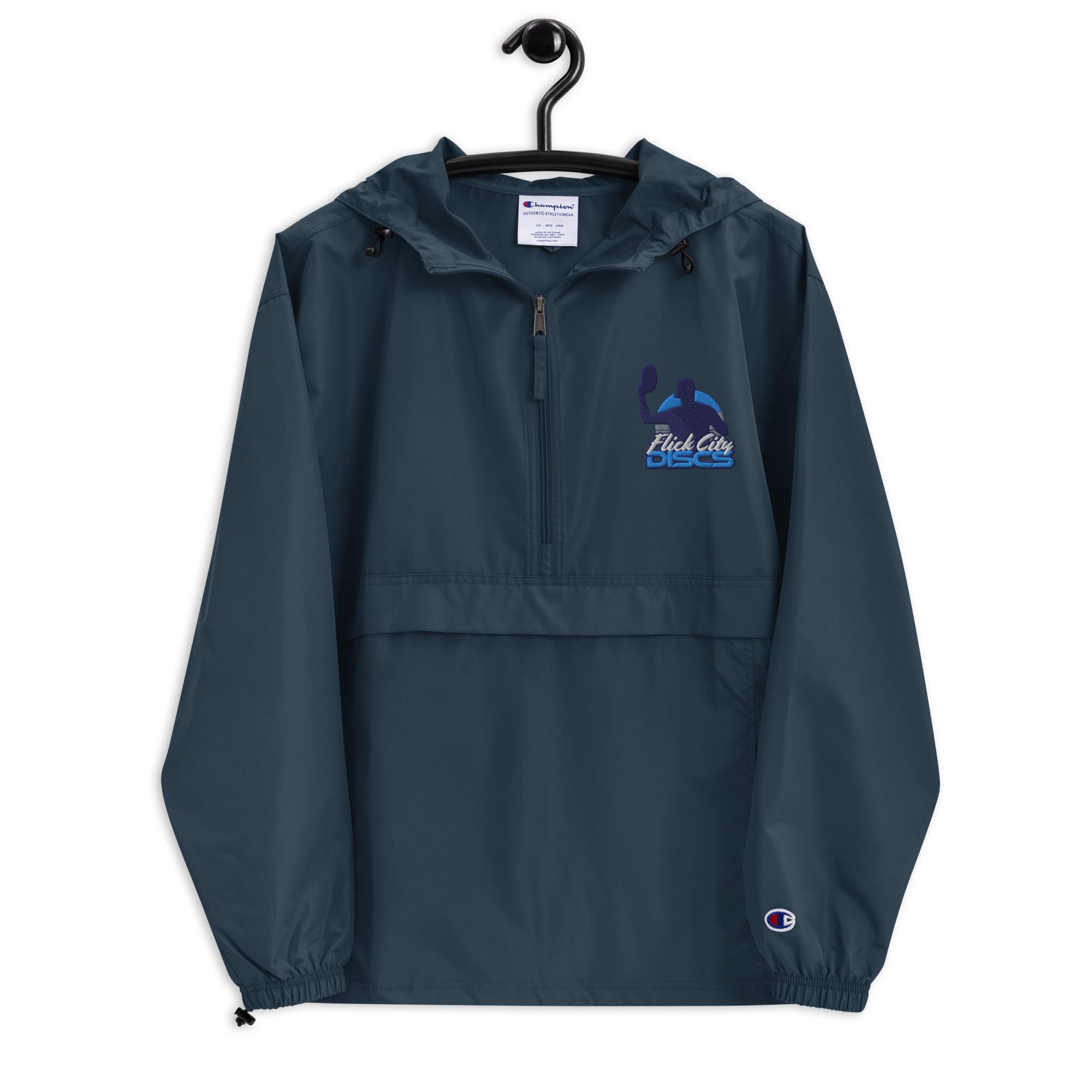 Flick City Discs Embroidered Champion Packable Jacket