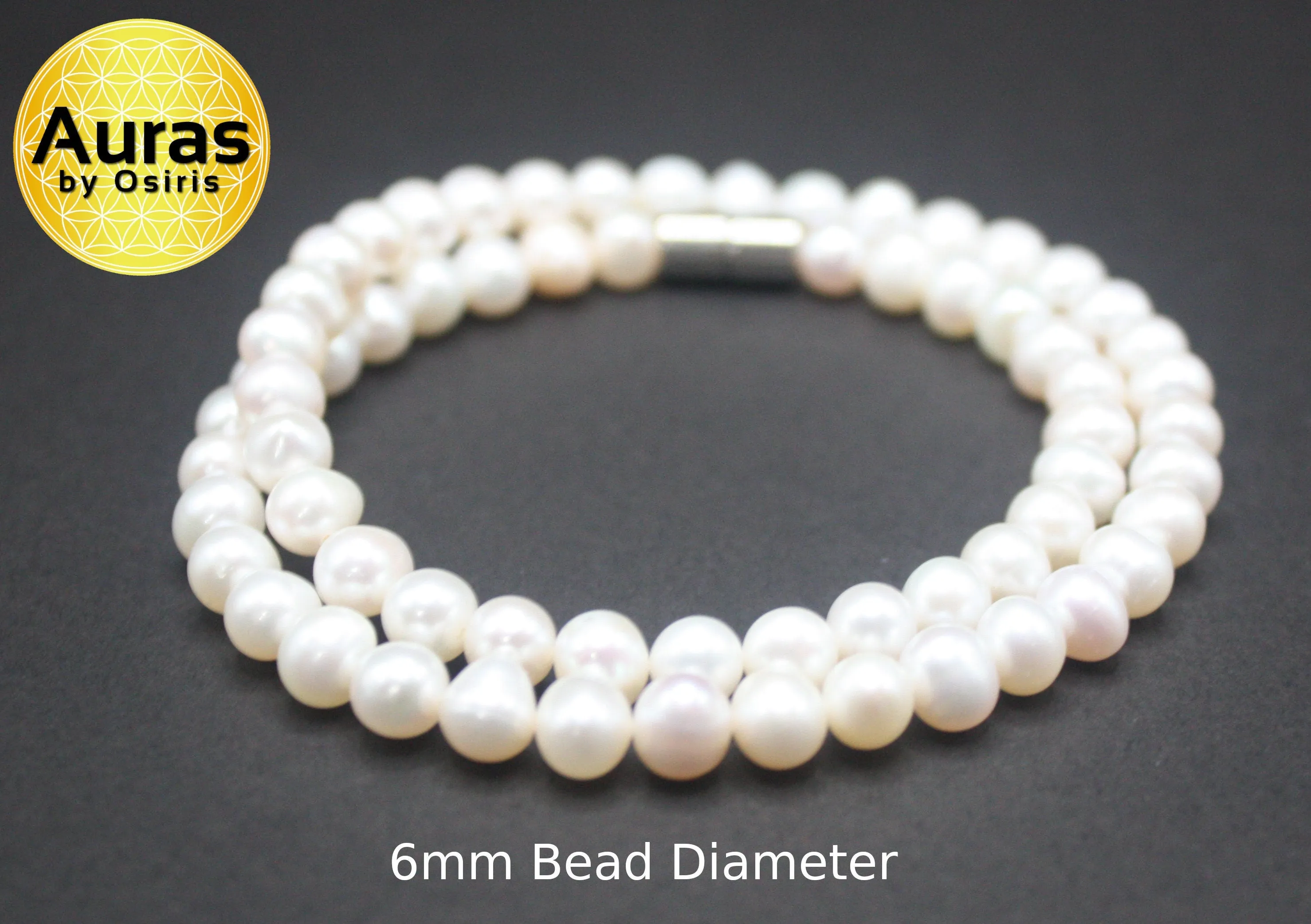 Freshwater Pearl Necklace for Men/Women, 8mm Natural Pearl Neckless, Easy Off Magnetic Clasp, Gift for Her, Gift for Him