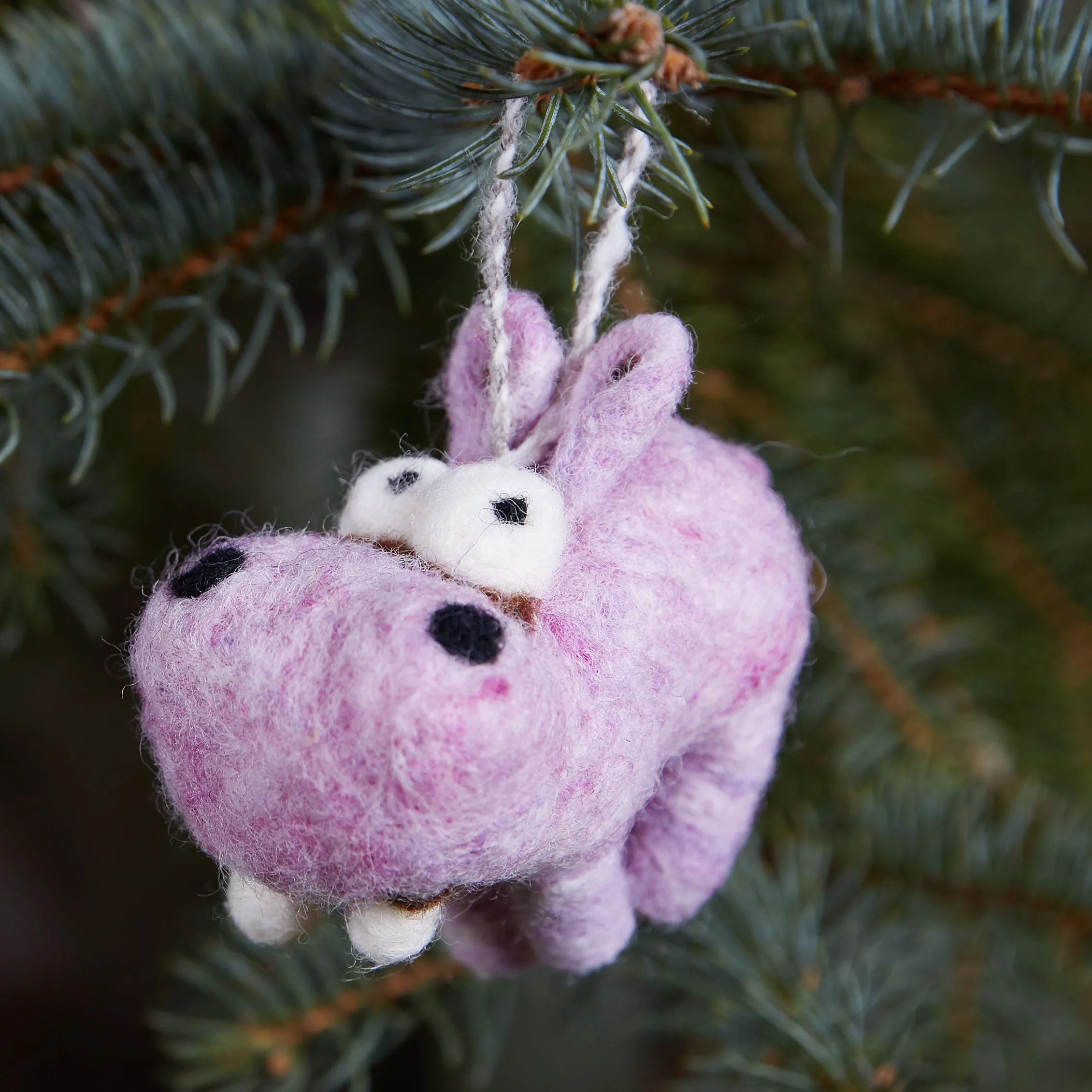 Hippo Woolie Ornament