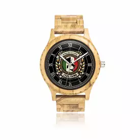 Italian Olive Lumber Wooden Watch - Orgoglioso di Essere Italiano