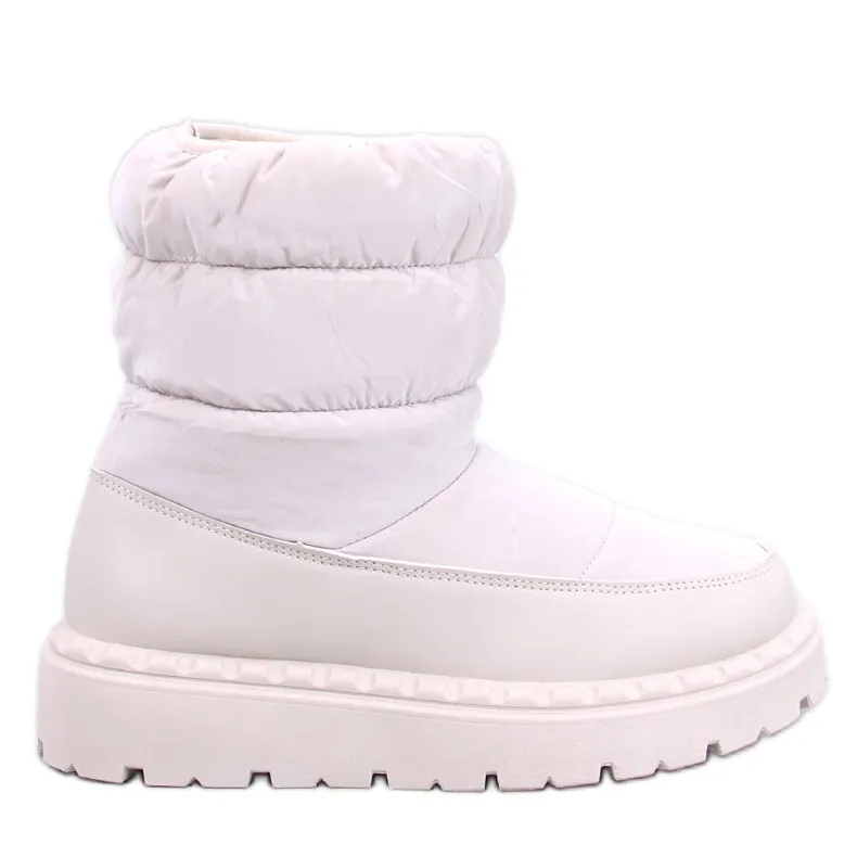 Javier Beige nylon snow boots