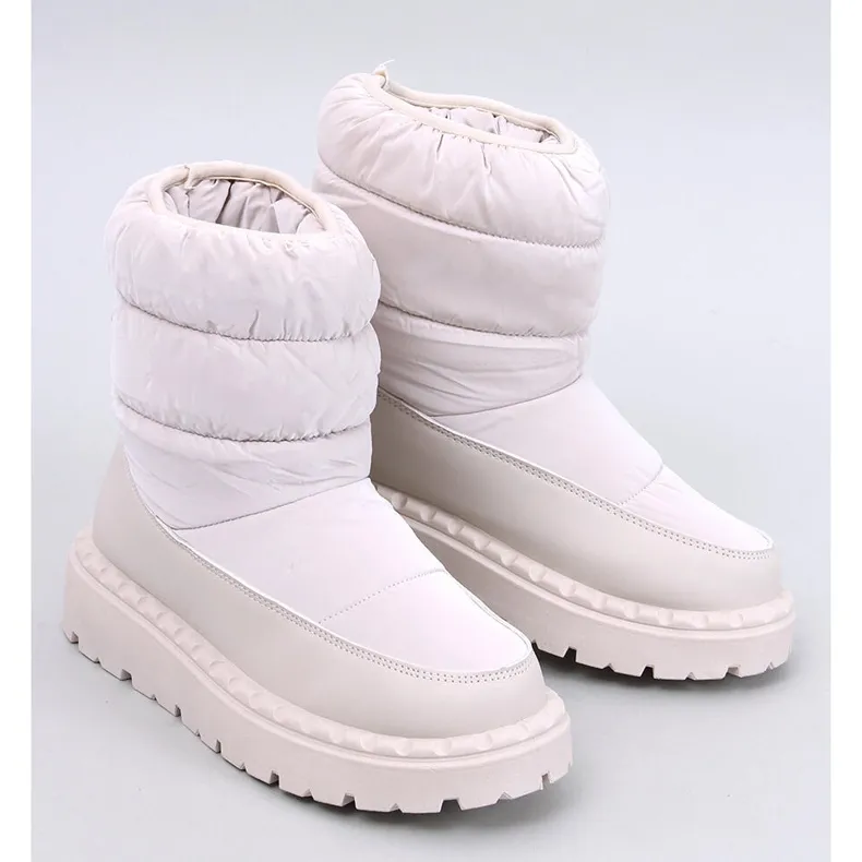 Javier Beige nylon snow boots