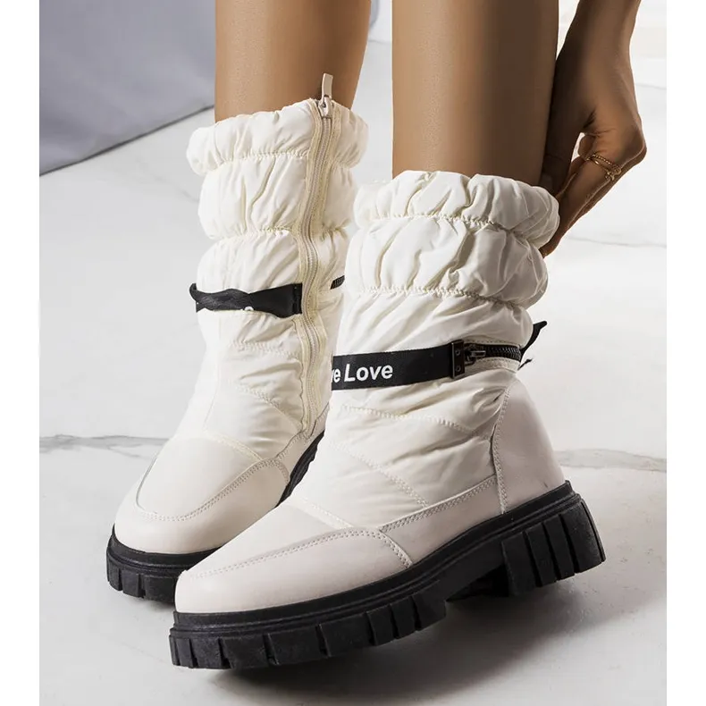 LoveXsnow white snow boots