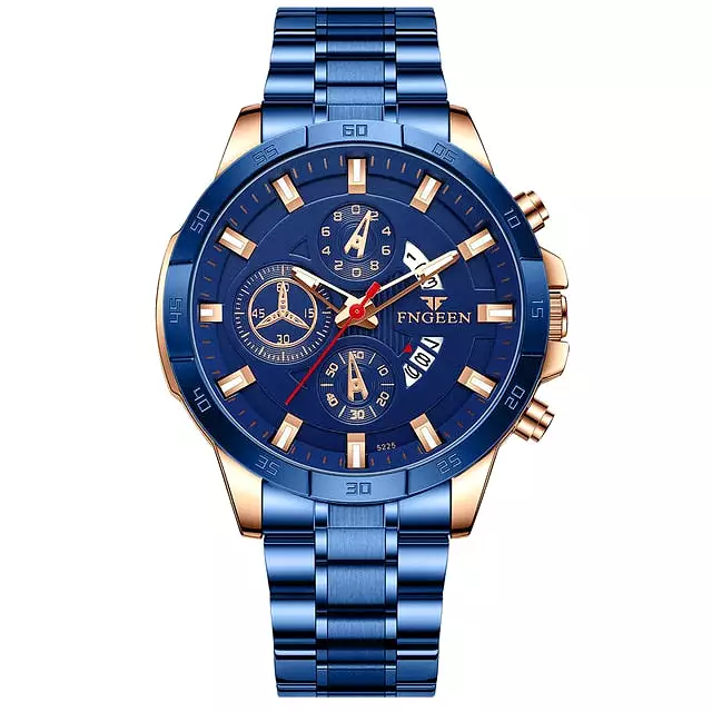 Luxury Chronograph Full Steel Waterproof Quartz Watch