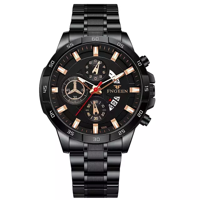 Luxury Chronograph Full Steel Waterproof Quartz Watch