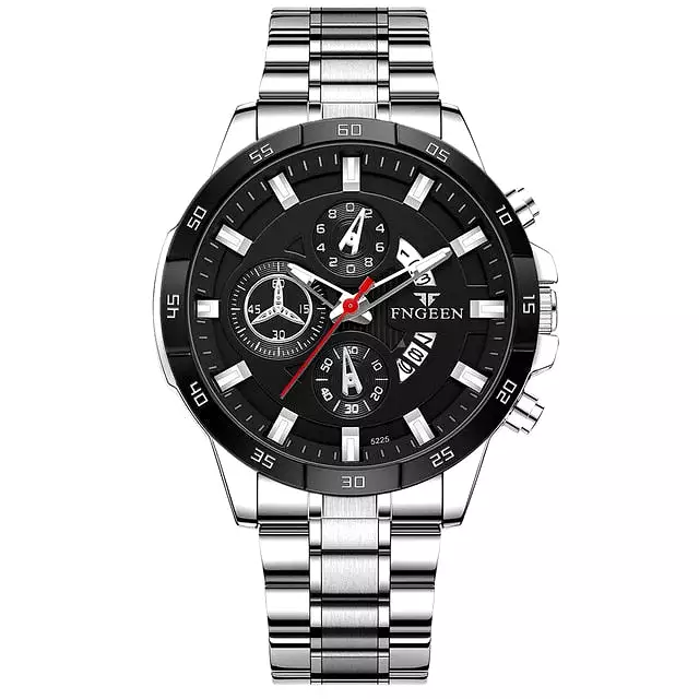 Luxury Chronograph Full Steel Waterproof Quartz Watch