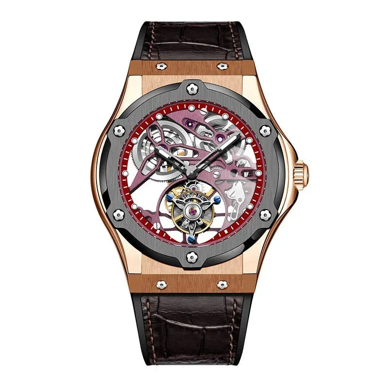 Luxury Fashion Waterproof Tourbillon Mechanical Flying Watch for Men