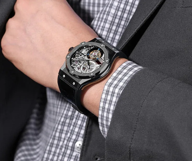 Luxury Fashion Waterproof Tourbillon Mechanical Flying Watch for Men