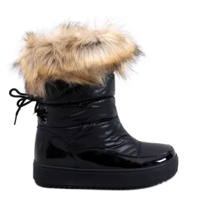 Mastro Black snow boots with fur