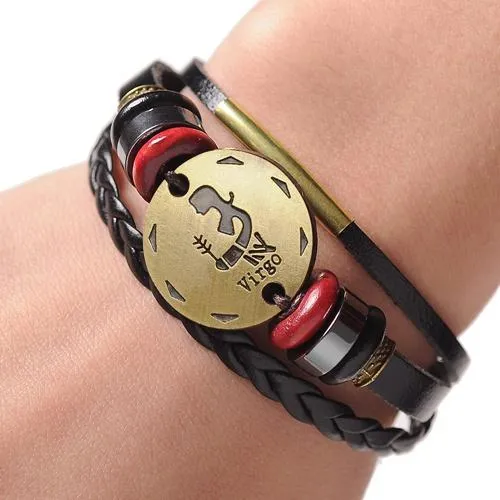 Men and Women’s Cuff Leather Bracelet Jewelry for Couples and Lovers