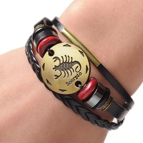 Men and Women’s Cuff Leather Bracelet Jewelry for Couples and Lovers