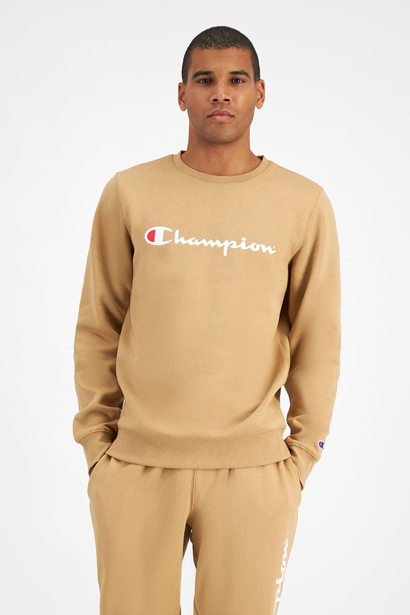 MEN'S CHAMPION SCRIPT CREW SAND