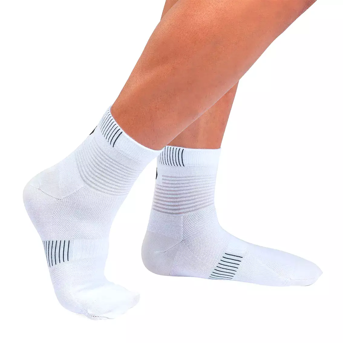 Mens On Running Ultralight Mid Sock - White / Black (S23)