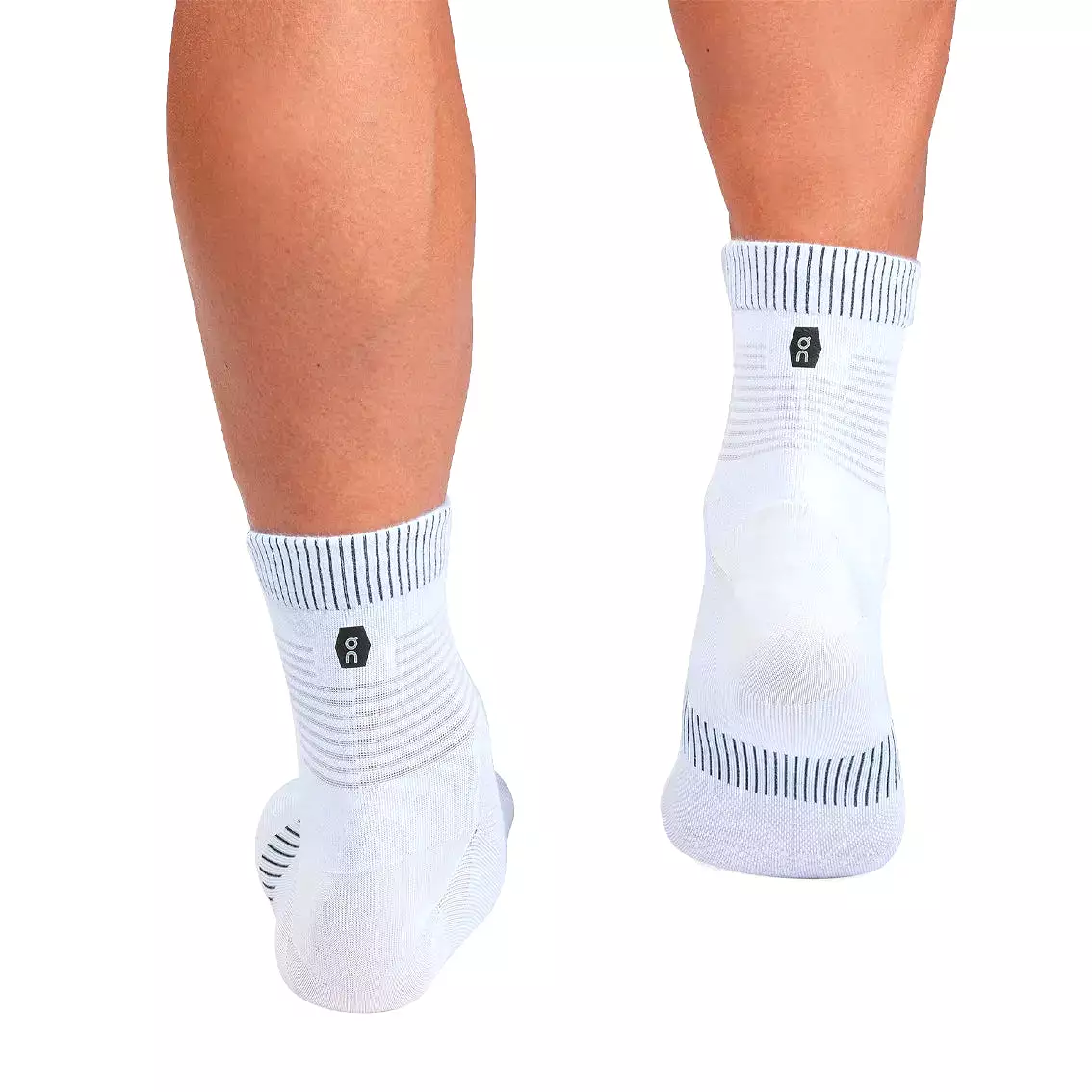 Mens On Running Ultralight Mid Sock - White / Black (S23)