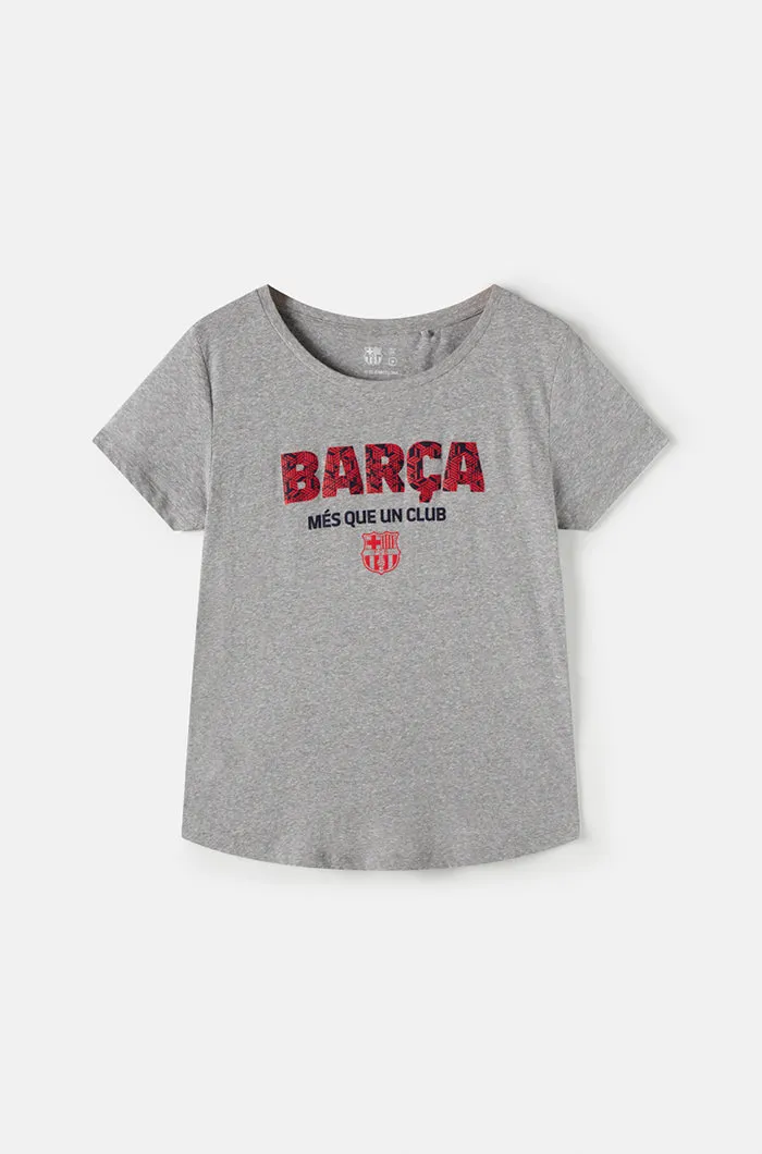 “Més que un club” shirt - Mottled grey