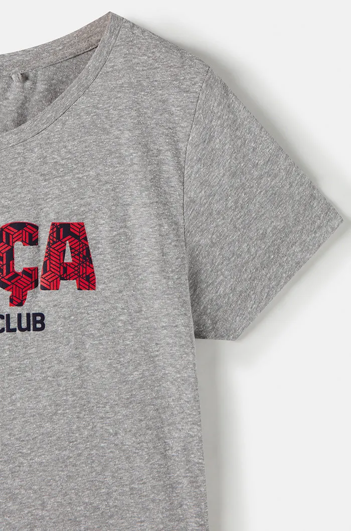 “Més que un club” shirt - Mottled grey