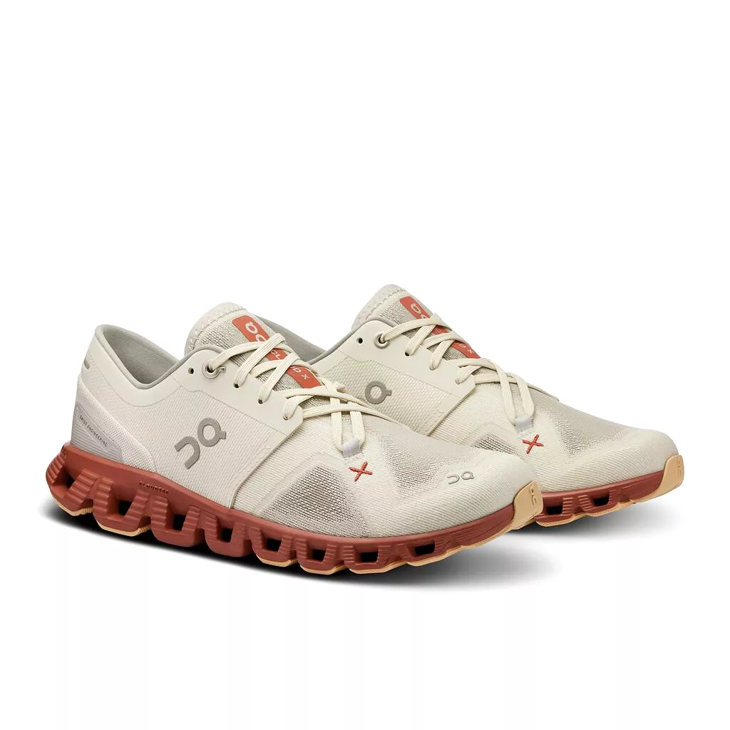 On Running Cloud X 3 (Womens) - Ice/Auburn