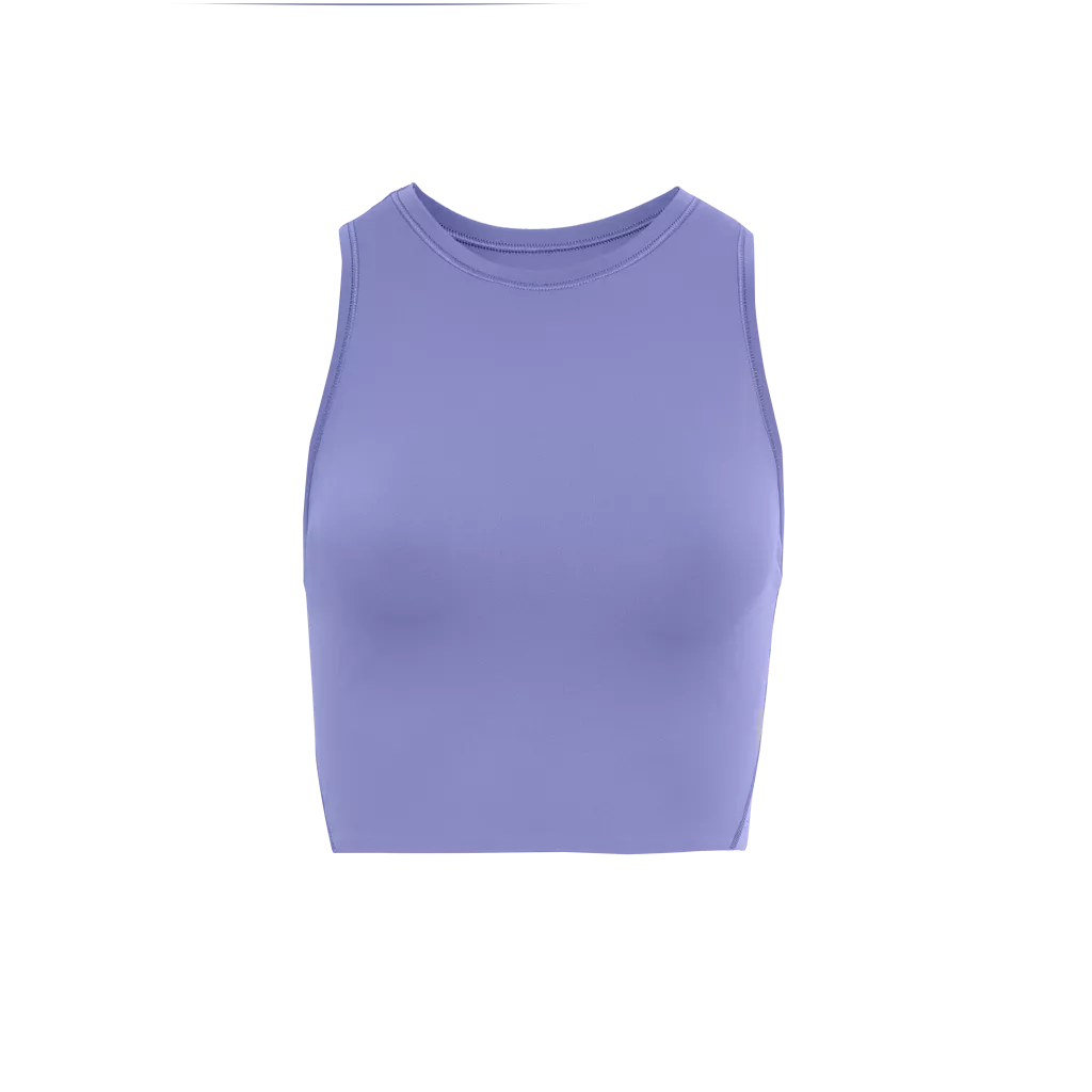 On Running Movement Crop (Womens) - Blueberry/Feather